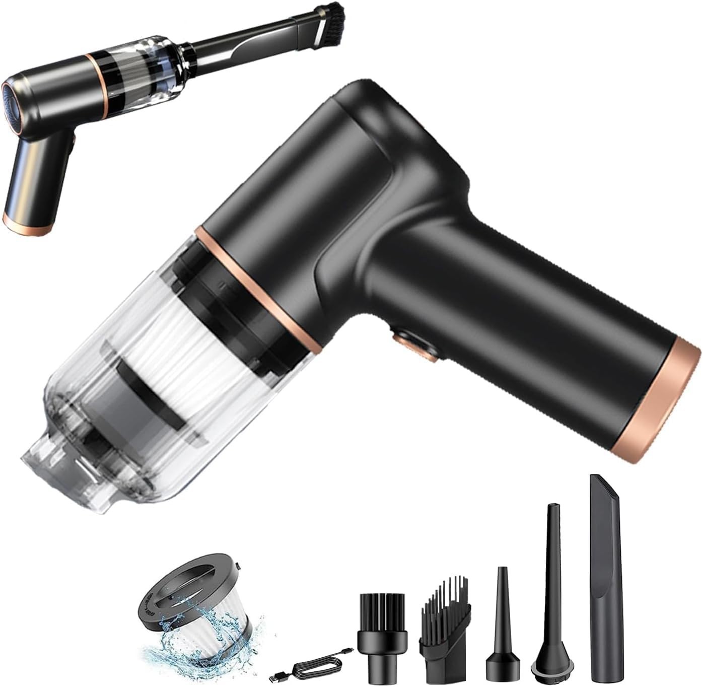 Welch's Aspirabriciole Senza Fili Portatile,12000Pa Mini Aspirapolvere ZX-101