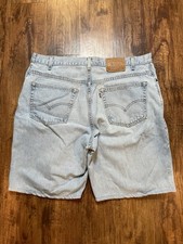 Vintage 90s Levi s 560 Light Blue Washed Jorts Y2K Baggy Size 40x9 F571