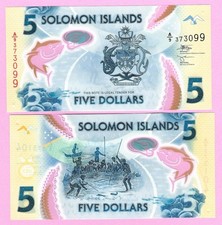 Solomon Islands 5 Dollars ND 2019 P 38 Polymer UNC  (TK 19 179)
