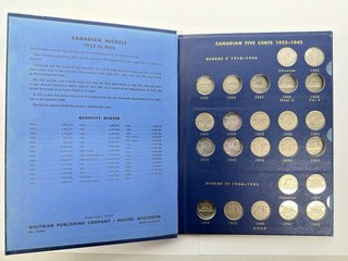 Vintage Whitman Canadian 5c Nickels Book #9503 1922 1967 Partially Full!