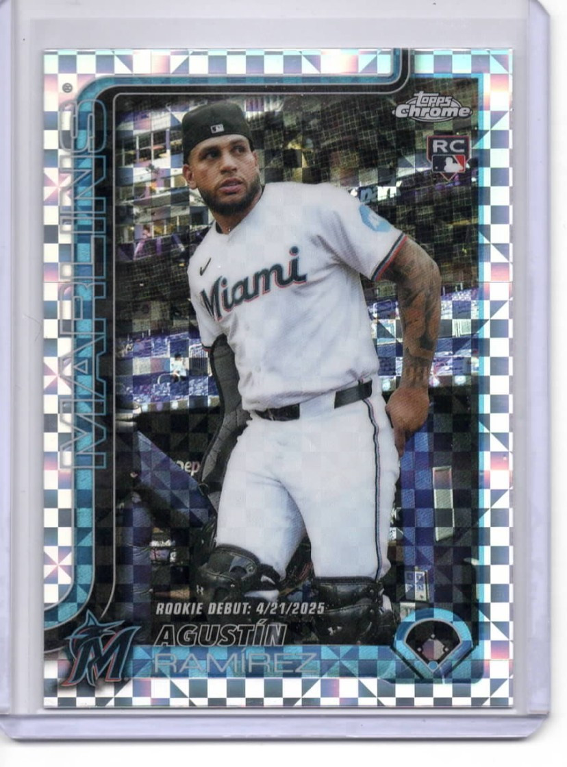 2025 Topps Chrome Update - Agustin Ramirez RC X-Fractor Miami Marlins #USC38