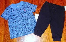 POLO RALPH LAUREN AUTHENTIC BABY BOYS ORIGINAL BRAND NEW 2Pc SET Size 9M, NWT