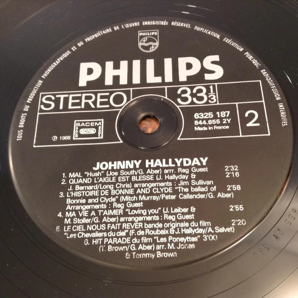 JOHNNY HALLYDAY [JEUNE HOMME] EX FRENCH 6325 187 LP Philips - Image 4 of 4