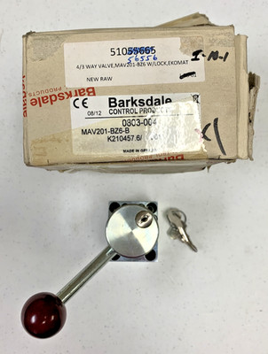 NEW, BARKSDALE PART: 0803-004 TYPE: MAV201-BZ6-B 4/3 WAY VALVE W/LOCK, FREE SHIP
