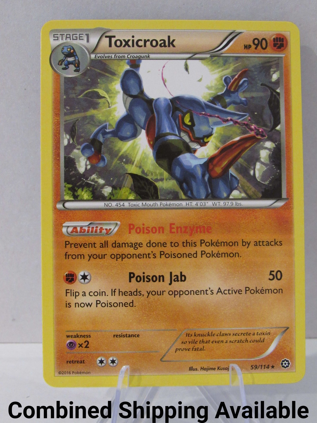 Toxicroak 59/114 XY - Steam Siege NM English 17413