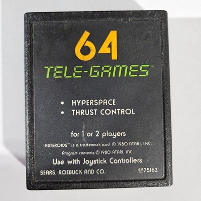 Asteroids (Atari 2600, 1980) Sears Tele-Games Cartridge Tested