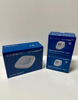 Homematic IP Smart Home Starter Set Heizen: Access Point 2 + 2x HmIP-eTRV-B-2