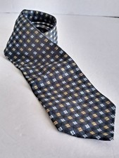 Brooks Brothers Mens Blue Yellow Plaid Classic Silk Neck Tie 59"x 4" made in USA