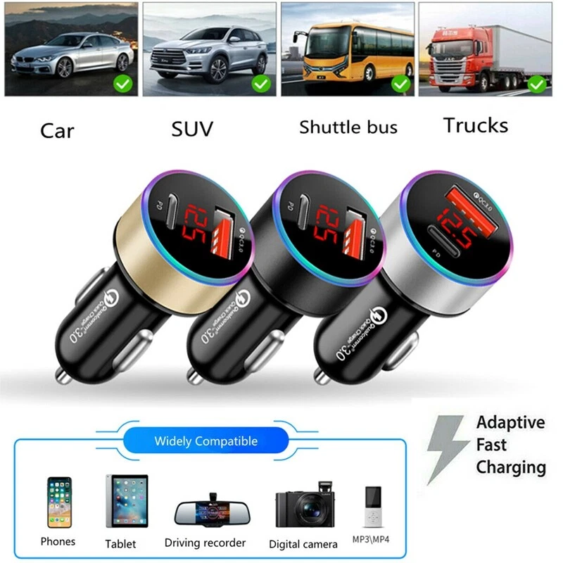 18W PD Fast Car Charger iphone Cable Charger For iPhone 12 11 Pro Max XR XS iPad - Image 3 of 4