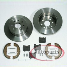 Bremsscheiben Ø 260 mm + Beläge Backen Set mit Zubehör hinten für Opel Astra F