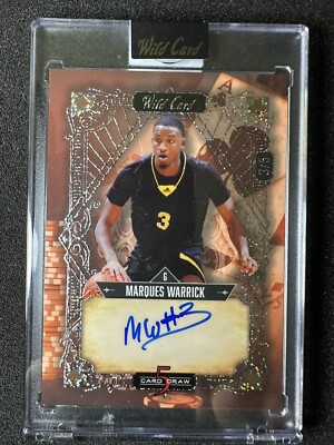 2024 Wild Card Card Draw Marques Warrick /5 Auto Basketball
