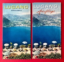 2 x Reise Prospekt um 1940/50 LUGANO Schweiz    ( F24466