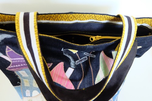 Handmade Bag One Piece Made of Jeans - Picture 2 of 11