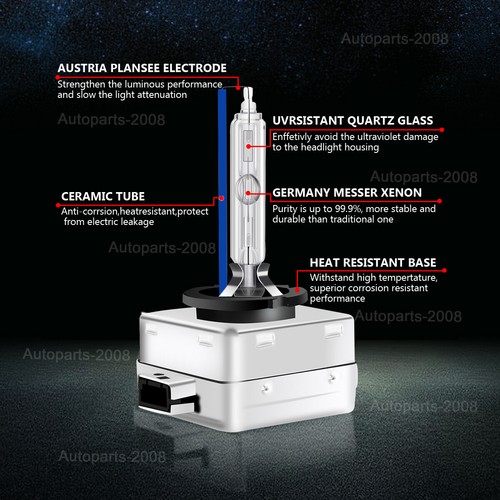 D1S 8000K 35W XENON HID LIGHT BULBS REPLACEMENT 2007-2014 Fits E70 F15 X5 X5M - Picture 7 of 12