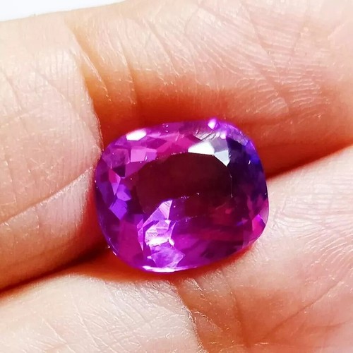Sapphire Unheated 10.20 Ct Natural Ceylon Bi-Color Cushion Cut Loose Gemstone - Picture 4 of 6