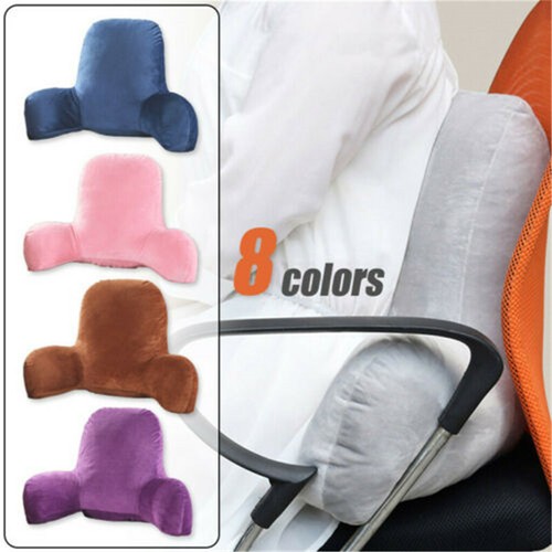 Plush Big Backrest Reading Rest Pillow Lumbar Support Chair Cushion with Arms