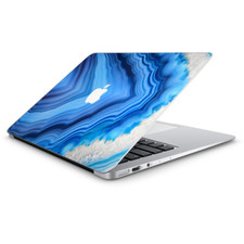Skin Decal Wrap for Macbook Air 13 Inch 13" - Crystal Blue Ice Marble