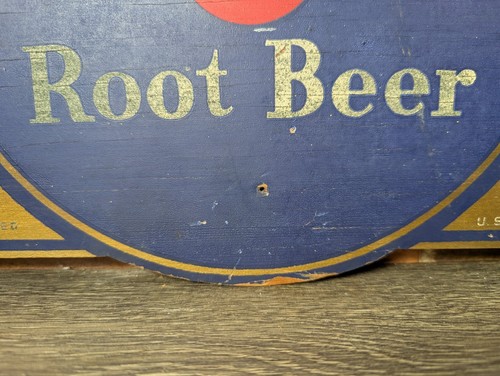 VTG ANTIQUE HIRES ROOT BEER WOODEN SIGN 1900'S WOOD SIGN QUALITY GROCERIES - Picture 7 of 15