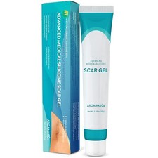 Aroamas Advanced Medical-Grade Silicone Scar Gel, for Keloids, C-Section... 45G