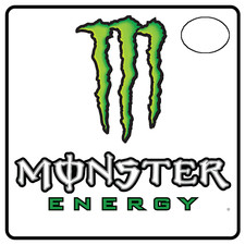 Energy Drink "Monster", Set of 2 decals for mobile vendors. 5"x5"