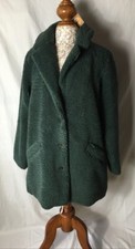 Fatface Green Tanya Teddy Coat - Size 20