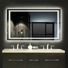 Large Wall Backlit LED Bathroom Mirror Antifog Makeup Shaving Dual Front Lighted