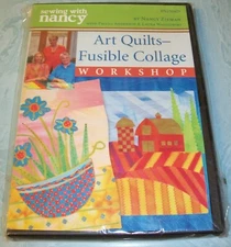 Sewing with Nancy: Art Quilts Fusible Collage Workshop (DVD, 2011) New Unopened!