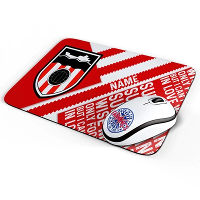 THEFANATICS Personalised Sunderland Mouse Mat Retro Football Office Work Pad Dad Gift RFS51