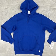 Vintage Y2K Russell Athletic Blank Hoodie M Blue Pullover