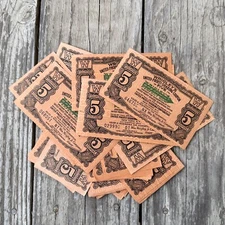 20 WHOLESALE Vintage 1920s WRIGLEY'S SPEARMINT CHEW1ING Gum REDEMPTION Coupon