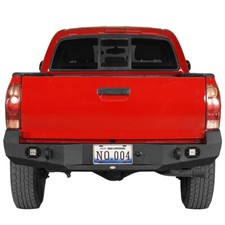 Textured Steel Rear Bumper W Led Floodlight For 2005-2015 Toyota Tacoma 2nd Gen