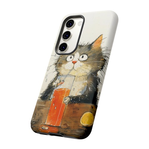 Cat Art Straw Orange Beverage Phone Case for iPhone, Samsung Galaxy, Pixel - 第 192/240 張圖片