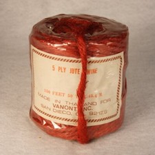 Jute Macrame Cord Rope 5 Ply 4-5MM 150 Feet Red 42000210