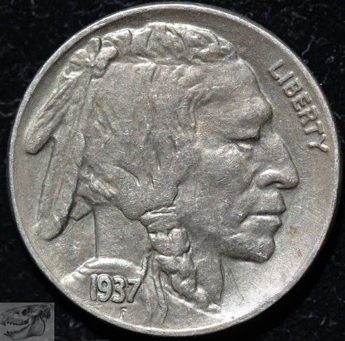 1937 Buffalo Nickel, Almost Uncirculated Condition, Free Shipping, C5292
