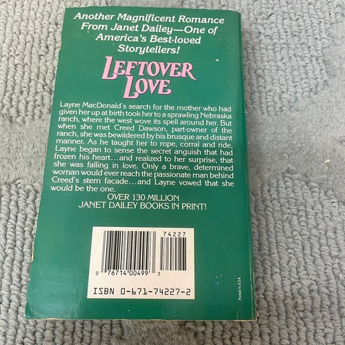 Leftover Love Romance Paperback Book by Dailey from Pocket Books