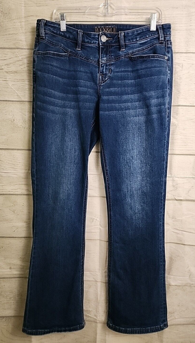 Rock & Roll Denim Jeans Bareback Riding Woman's Size 34x32 Bootcut Mid Rise