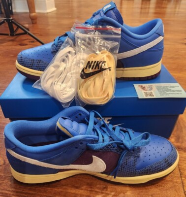 Nike Dunk Low SP Undefeated Size 11 Signal Blue White Night Purple