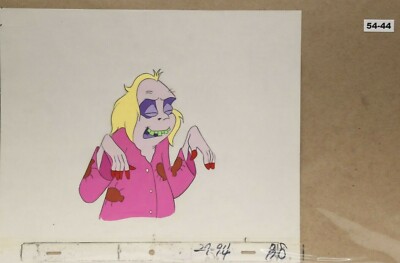 Beetlejuice Original Production Drawing And Cel 54-44 Used Cond.