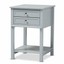 baxton studio willow light gray finished 2-drawer wood nightstand