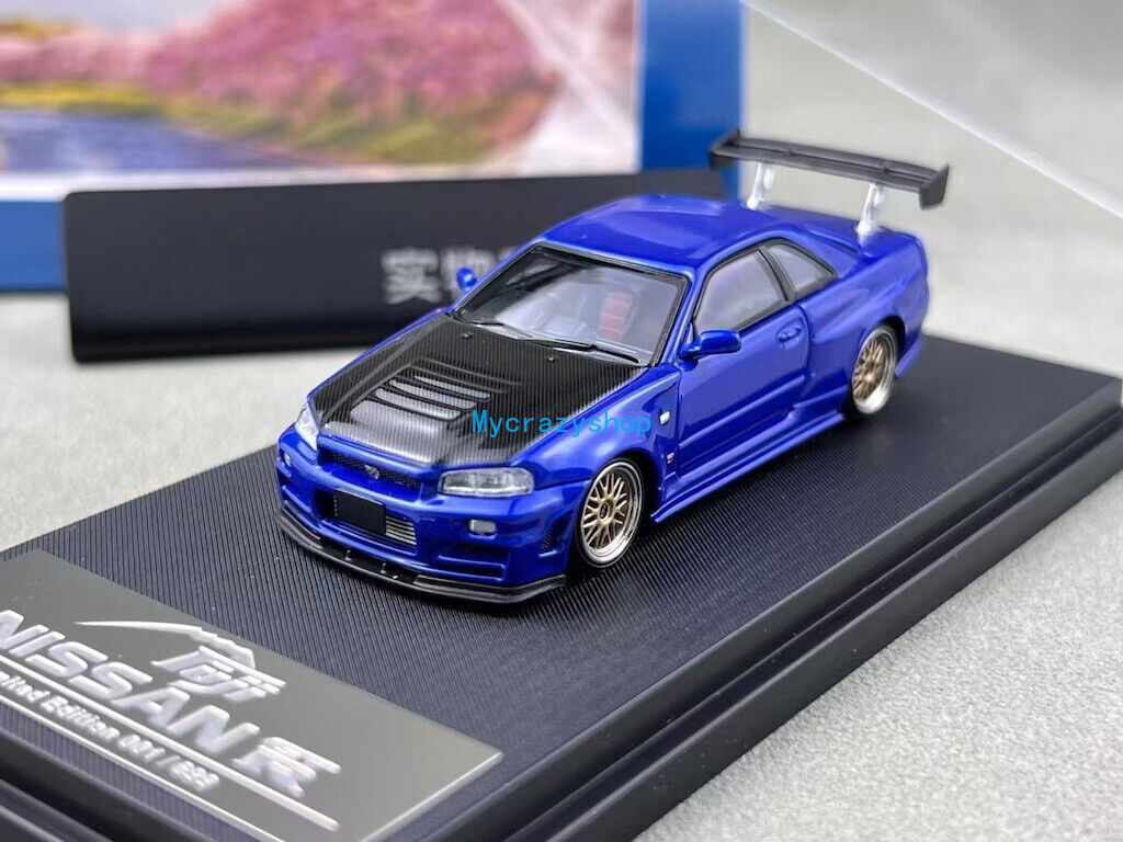 M2machine 日本車　カスタム GTR ミニカー　ブルーバード　Z CR Fuji 1:64 Blue Carbon Skyline GTR R34 Nismo Z-Tune Model
