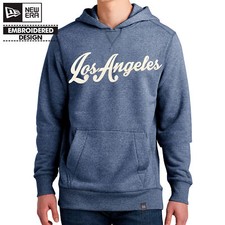 LOS ANGELES SCRIPT SEWN BLUE NEW ERA FRENCH TERRY HOODIE MLB Dodgers Baseball LA