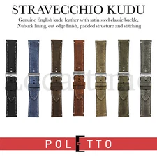 STRAVECCHIO Premium Kudu Antelope Leather Watch Strap by CINTURINI POLETTO Italy