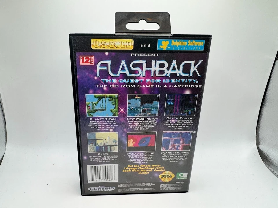 Flashback - The Quest for Identity (complete) Sega Genesis + Strategy Guide - Image 2 of 3