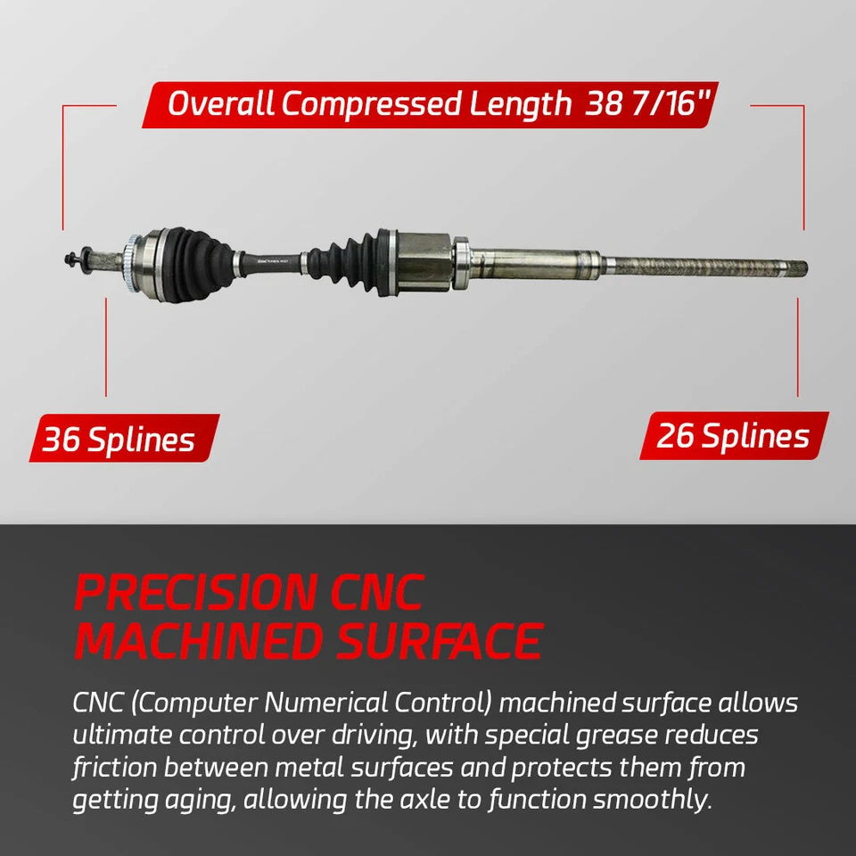 Eje delantero derecho AWD para Volvo S60 V70 2002-2006 2007 turbo transmisión automática Foto 2 de 4