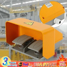Aluminum Double Foot Switch Industrial Non-slip Feet Dual Pedal Switch Control