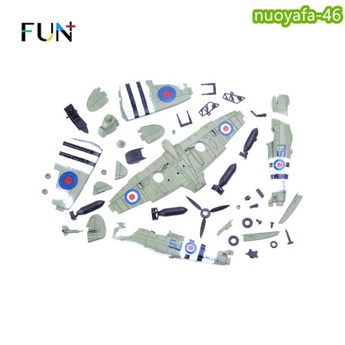 1:48 WWII Spitfire Fighter 4D zusammengebautes Flugzeug Modell zum Selbermachen Militär Display Spielzeug Set - Bild 10 von 19