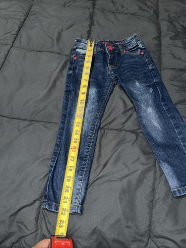 Girls XS Premium Denim Skinny Fit Size 4 Dark Blue Jeans ~ - Picture 3 of 9