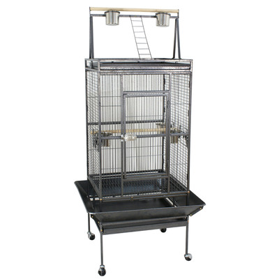 68'' Large Bird Parrot Cage House Storage w/Stand Metal Wheel