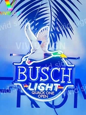 Quack One Open Flying Duck Beer Lager 20"x16" Neon Sign With HD Vivid Printing