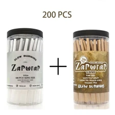 200PCS Pre Rolled Cones Natural+white Flavor King Size Cone Rolling Paper 108MM